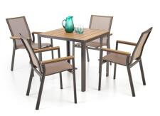 Стол обеденный HALMAR FIERRO K коричневый/черный