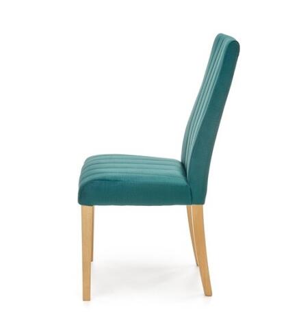 Стул HALMAR DIEGO 3 Monolith 37 зеленый/дуб медовый