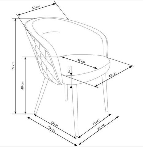 Стул HALMAR K430 серый/черный