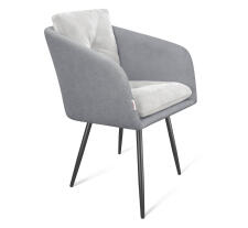 Стул Sheffilton SHT-ST43-2/S95-1 стальной серый/серое облако/черный муар