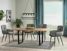 Стол обеденный SIGNAL VITO дуб артизан/черный 140-180/85