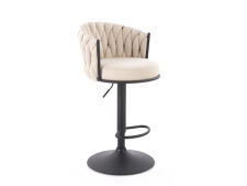 Стул барный HALMAR H125 бежевый/черный
