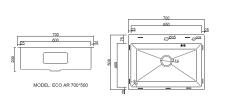 Мойка ARFEKA ECO AR 700*500 SATIN DECOR