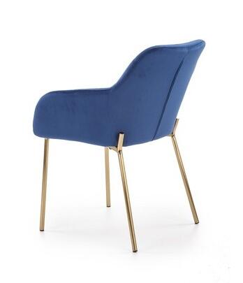 Стул HALMAR K306  синий/золотой