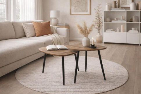 Комплект SIGNAL TWIN (2 стола журнальных) дуб артизан/черный