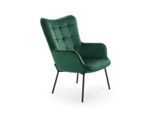 Кресло HALMAR CASTEL темно-зеленый/черный