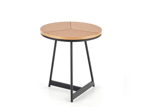 Стол журнальный HALMAR KARIDA-S дуб натуральный/черный, 45/40