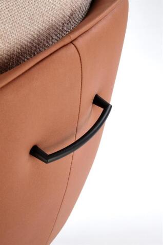 Стул HALMAR K554 коричневый/бежевый/черный, поворотный