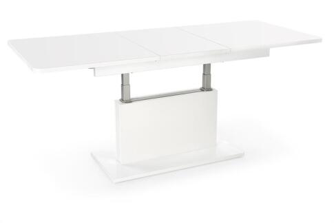 Стол-трансформер HALMAR BUSETTI раскладной, белый мат/белый мат, 126-167/70/56-74