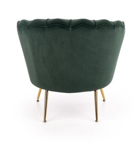 Кресло HALMAR AMORINITO темно-зеленый/золотой