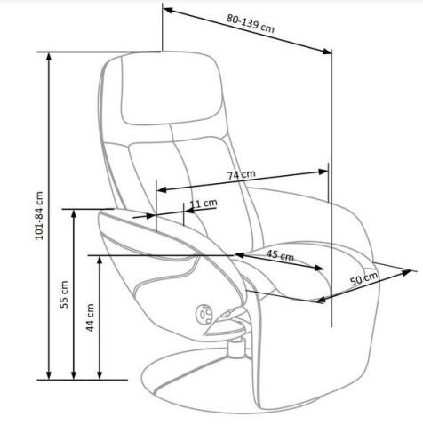 Кресло HALMAR OPTIMA капучино/капучино