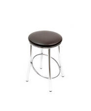 Табурет ВВР Сфера шоколад/хром, экокожа