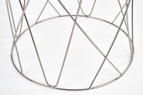 Стол журнальный HALMAR SELENA дымчатый/хром, 55/55