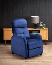 Кресло HALMAR FELIPE 2 раскладное, темно-синий/венге