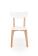 Стул HALMAR BUGGI белый/натуральный