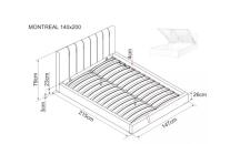 Кровать SIGNAL MONTREAL Velvet Bluvel 28 бежевый, 140/200