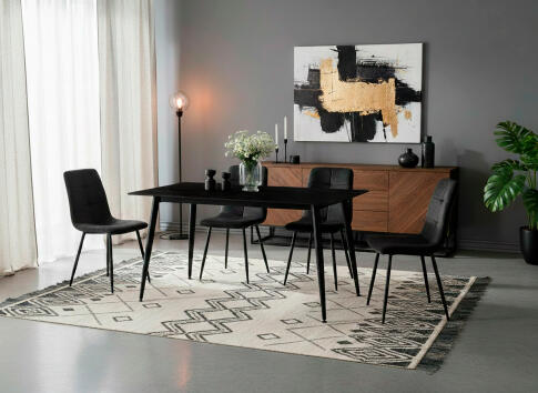 Стол обеденный SIGNAL RION черный/черный 130/70