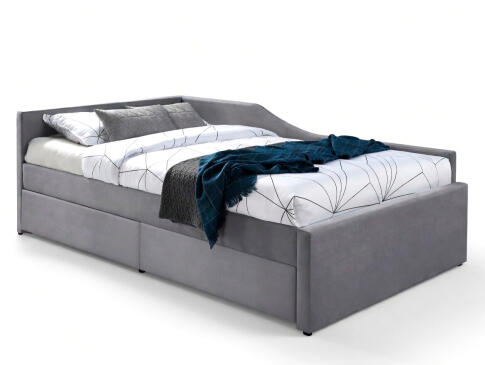Кровать SIGNAL ELIOT Velvet tap. 142 серый, 120/200