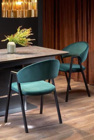 Стол обеденный HALMAR MARTIN темно-серый/черный 160-200/90