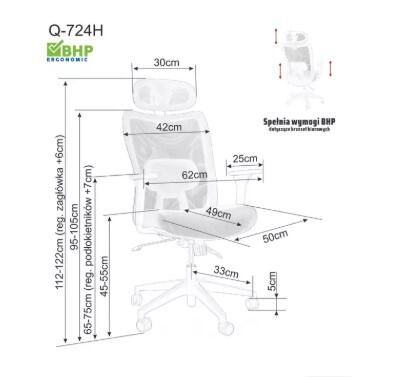 Кресло компьютерное SIGNAL Q724H черный/черный