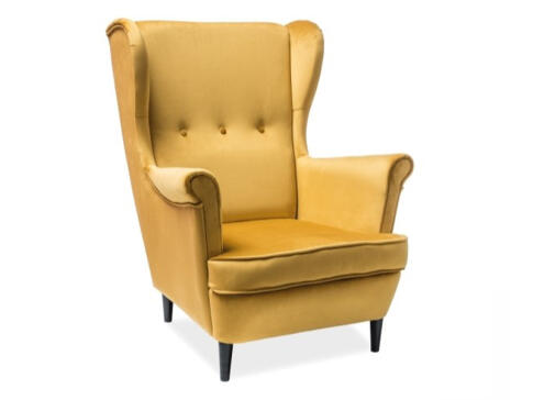 Кресло SIGNAL LORD Velvet Bluvel 68 карри/венге