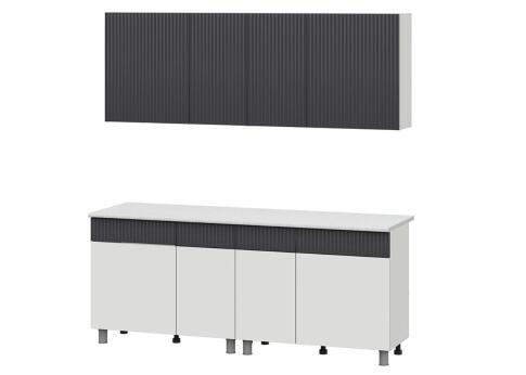Кухонный гарнитур NN Мебель "София" 2 м Белый/Бланж/Графит матовый/Антарес
