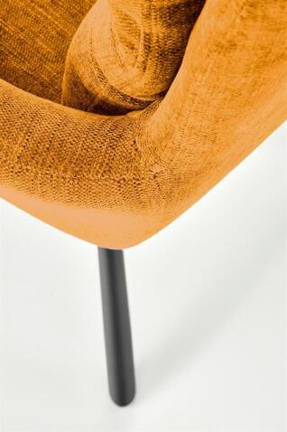 Стул HALMAR K495 горчичный/черный, поворотный