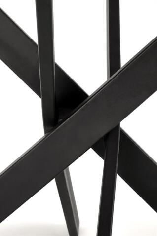 Стол обеденный HALMAR EDGAR 2 белый мрамор/черный 100