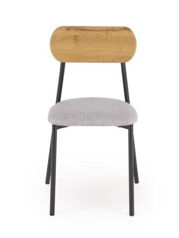 Комплект HALMAR NANDO (стол+ 2 стула) натуральный/черный/серый