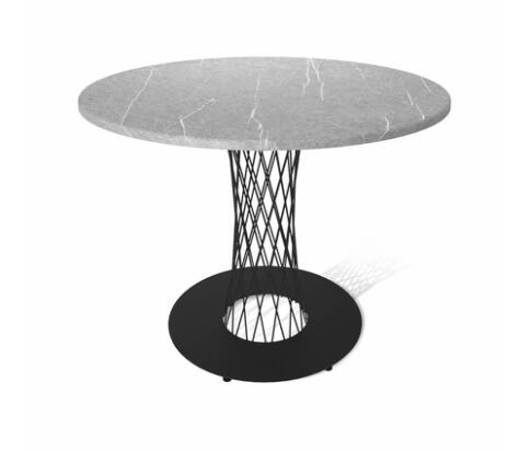 Стол Sheffilton SHT-TU3-1/TT 90 МДФ черный муар /серый мрамор