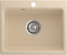 Кухонная мойка GRANFEST SMART SM-520 бежевый + сифон