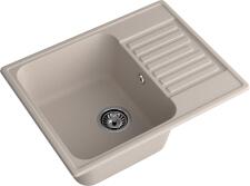 Кухонная мойка GRANFEST QUARZ Z-13 песочный + сифон