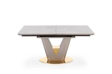 Стол обеденный HALMAR VALENTINO светло-серый/золотой 160-220/90