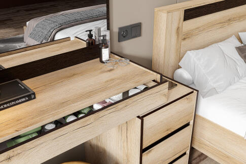 Стол туалетный SV-МЕБЕЛЬ (МС Прага К) Серия 3 Дуб делано/Дуб венге