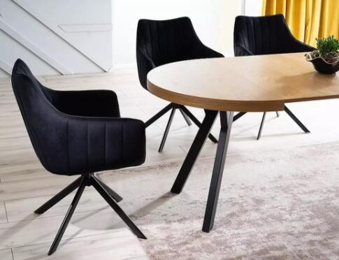 Стул SIGNAL AZALIA Velvet Bluvel 19 черный/черный