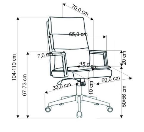 Кресло компьютерное HALMAR ADRIANO серый