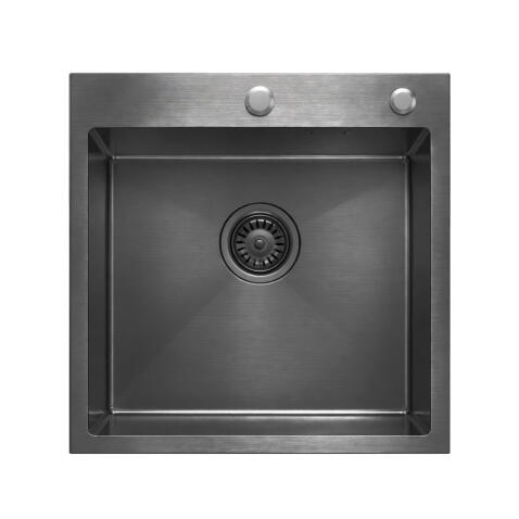 Кухонная мойка из нержавейки BLANTEK LS-5050B Nano black