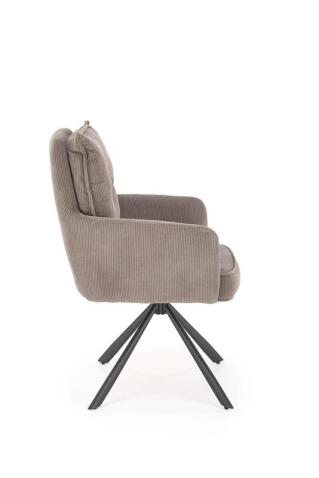 Стул HALMAR K528 серый/черный, поворотный