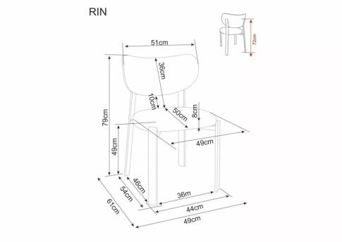 Стул SIGNAL RIN D t.253 бежевый/орех