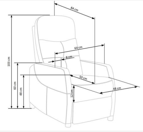 Кресло HALMAR FELIPE 2 раскладное, горчичный/венге