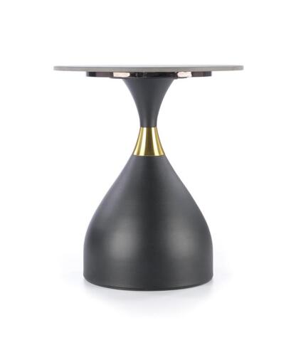 Стол журнальный HALMAR SCALITA черный мрамор/черный/золотой