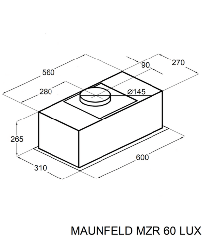 Вытяжка MAUNFELD MZR 60 Lux черный
