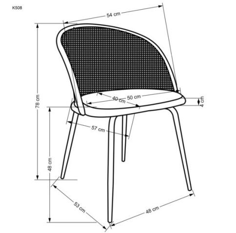 Стул HALMAR K508 серый/черный