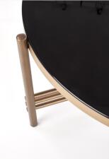 Стол журнальный HALMAR ISMENA черный/золотой, 80/41