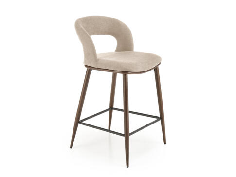 Стул барный HALMAR H114 бежевый/ореховый
