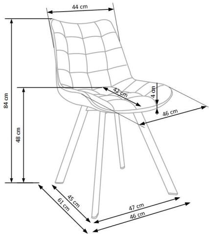 Стул HALMAR K332 бирюзовый/черный