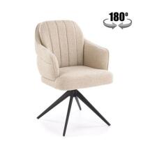 Стул HALMAR K570 бежевый/черный, поворотный