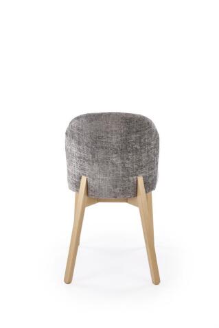 Стул HALMAR BASSO серый/дуб натуральный