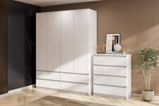 Комод NN Мебель (МС Денвер К) Белый, 4 ящ. SAFE