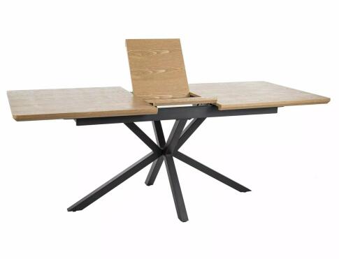 Стол обеденный SIGNAL LOGAN дуб/черный 160-200/90